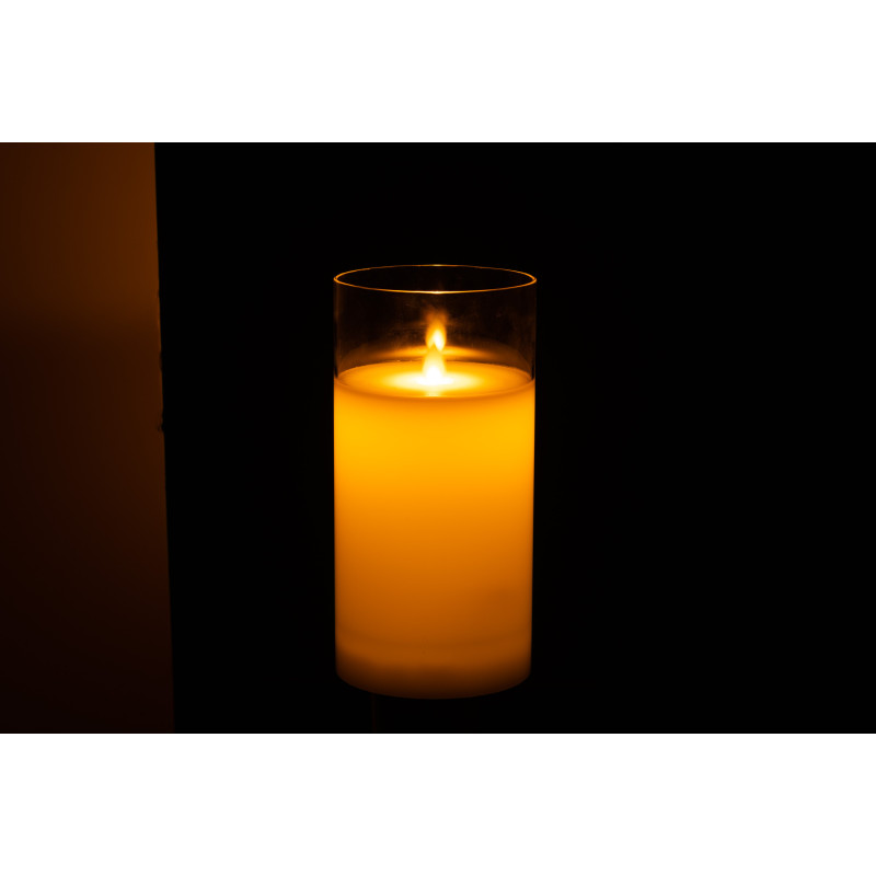 Bougie Led XL moderne Hauteur 20 cm en Verre Transparent Agma - 3