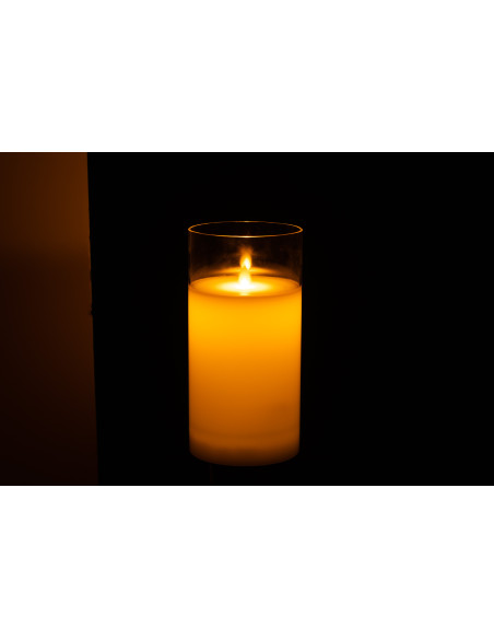 Bougie Led XL moderne Hauteur 20 cm en Verre Transparent Agma - 3