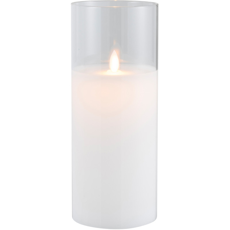 Bougie Led XXL moderne Hauteur 25 cm en Verre Transparent Agma - 2