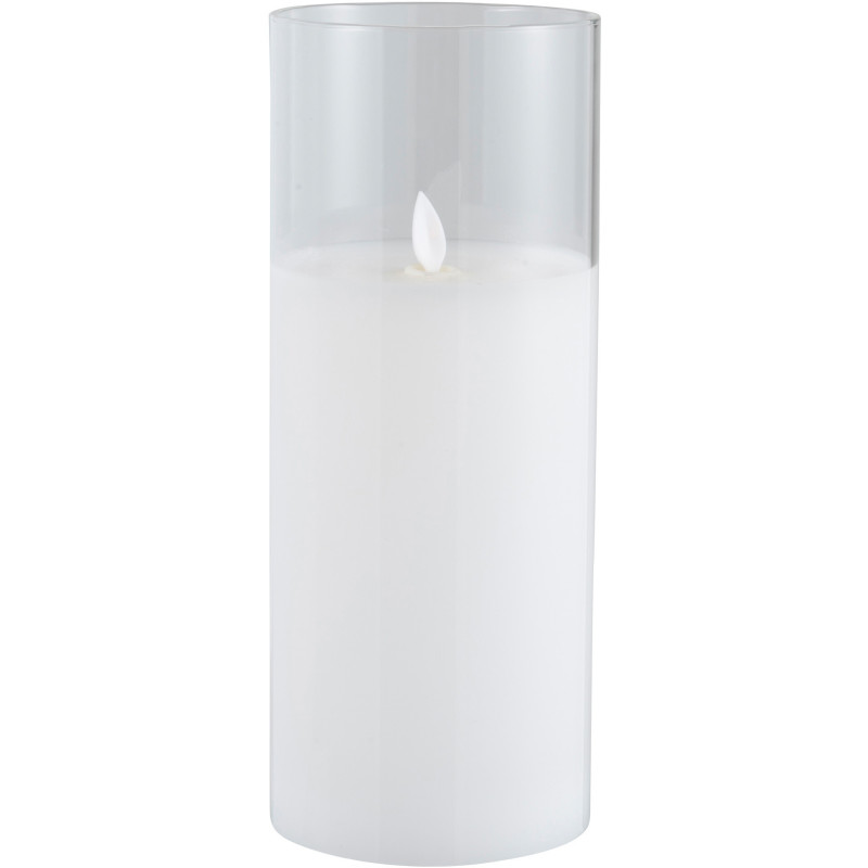 Bougie Led XXL moderne Hauteur 25 cm en Verre Transparent Agma - 1