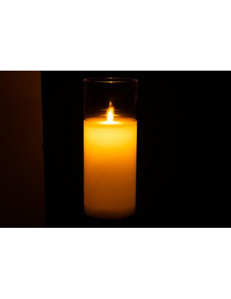 Bougie Led XXL moderne Hauteur 25 cm en Verre Transparent Agma - 3