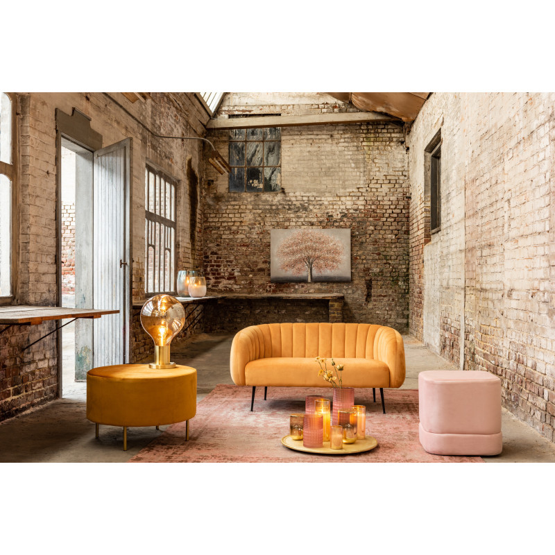 Bougie Led moderne Hauteur 12 cm en Verre Doré Agma - 5