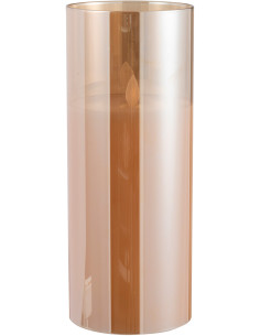 Bougie Led XXL moderne Hauteur 25 cm en Verre Doré Agma - 1
