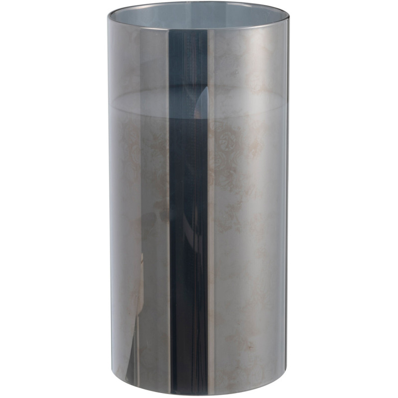 Bougie Led XL moderne Hauteur 20 cm en Verre Gris Agma - 1