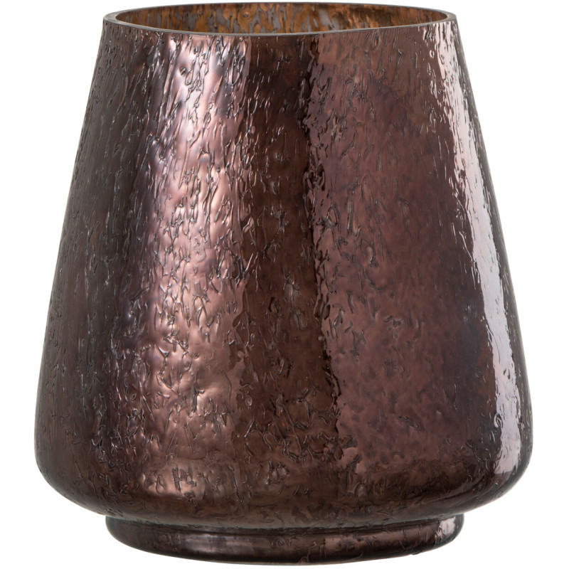 Photophore original conique Diamètre 14 cm en Verre Cuivré Pheron - 1