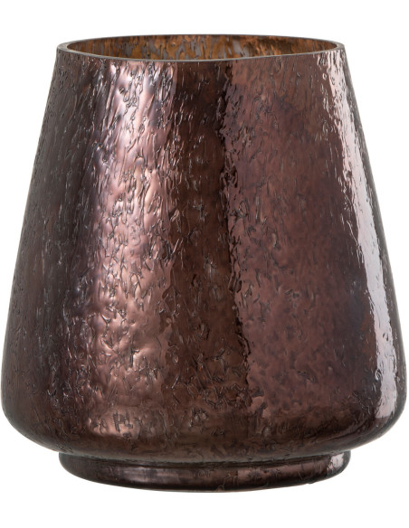 Photophore original conique Diamètre 14 cm en Verre Cuivré Pheron - 1