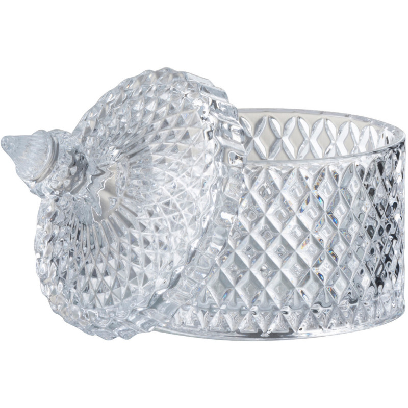 Boîte décorative avec couvercle Hauteur 14 cm en Verre Transparent Heliro - 2