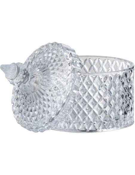 Boîte décorative avec couvercle Hauteur 14 cm en Verre Transparent Heliro - 2