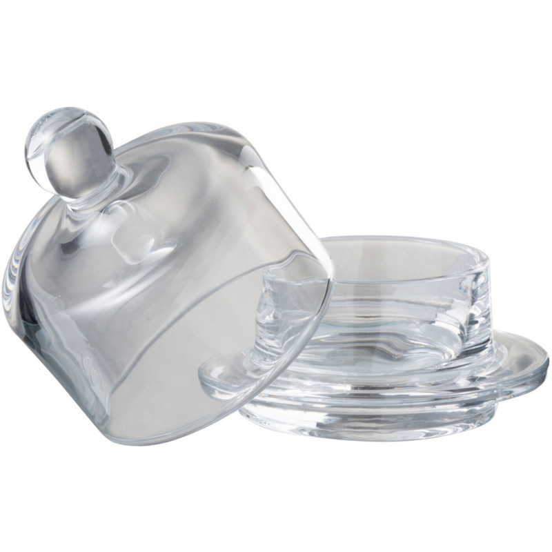 Beurrier original rond avec cloche Diamètre 9 cm en Verre Transparent Xalvin - 3