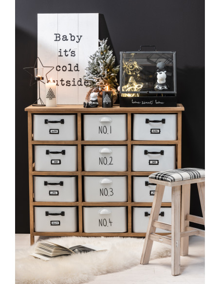 Photophore original sur pied Étoile Hauteur 32 cm en Métal Noir Verre Transparent Xalano - 2