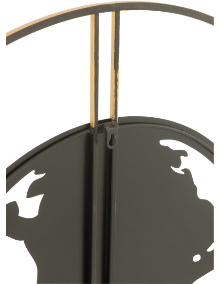Horloge murale Ronde XL 90 cm Orbi en Métal Noir Doré - 2