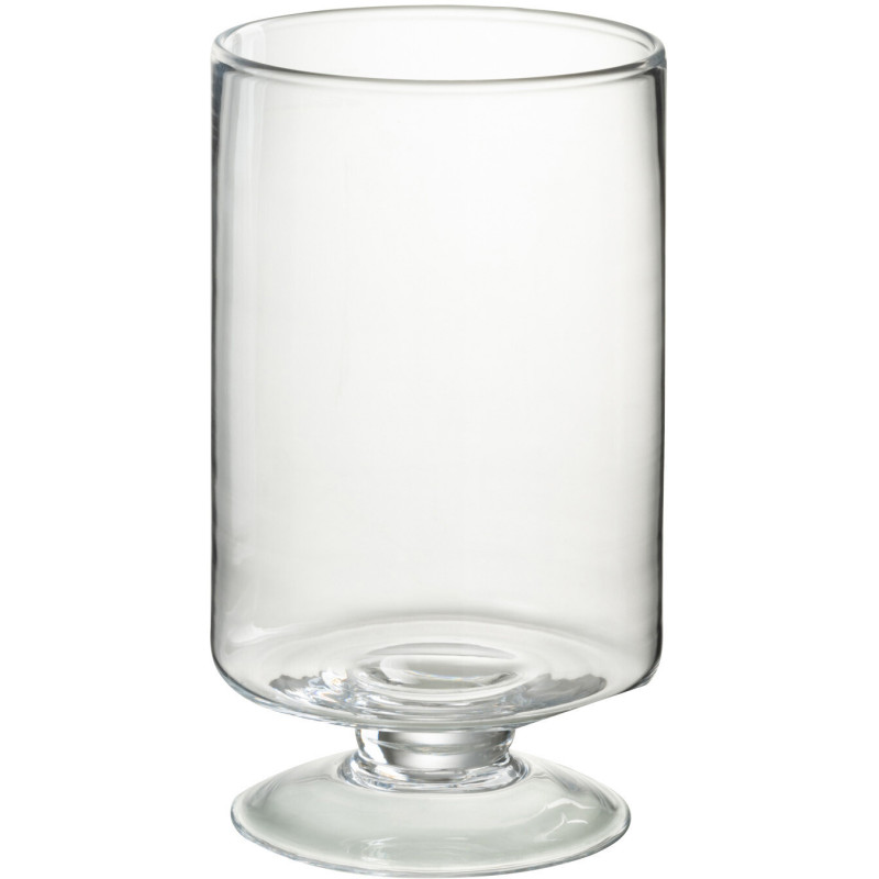 Photophore moderne sur pied Hauteur 25 cm en Verre Transparent Carleno - 1