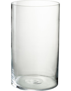 Photophore moderne cylindre Diamètre 21 cm en Verre Transparent Mavi - 1