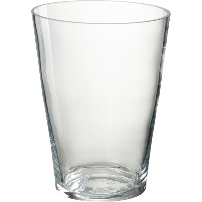 Photophore moderne conique Diamètre 20 cm en Verre Transparent Orlano - 1