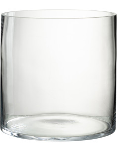 Photophore moderne rond Diamètre 24 cm en Verre Transparent Mavi - 1