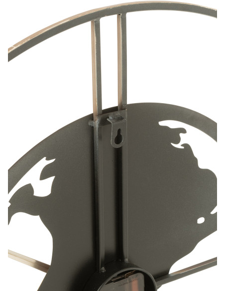 Horloge murale Ronde 60 cm Orbi en Métal Marron - 2