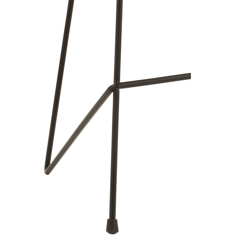 Tabouret de bar Guido en Bois de teck Naturel Métal Noir - 6