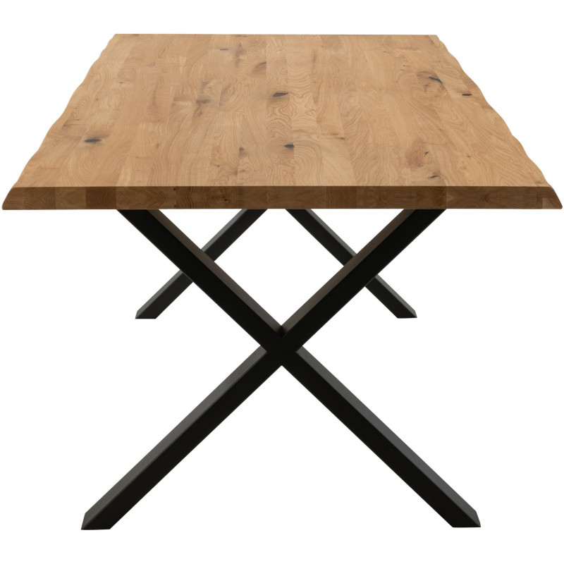 Pied de table à manger Croix en Métal Noir Victoria - 4