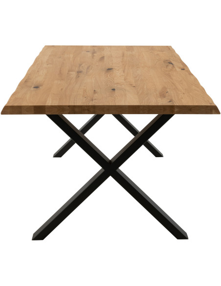 Pied de table à manger Croix en Métal Noir Victoria - 4