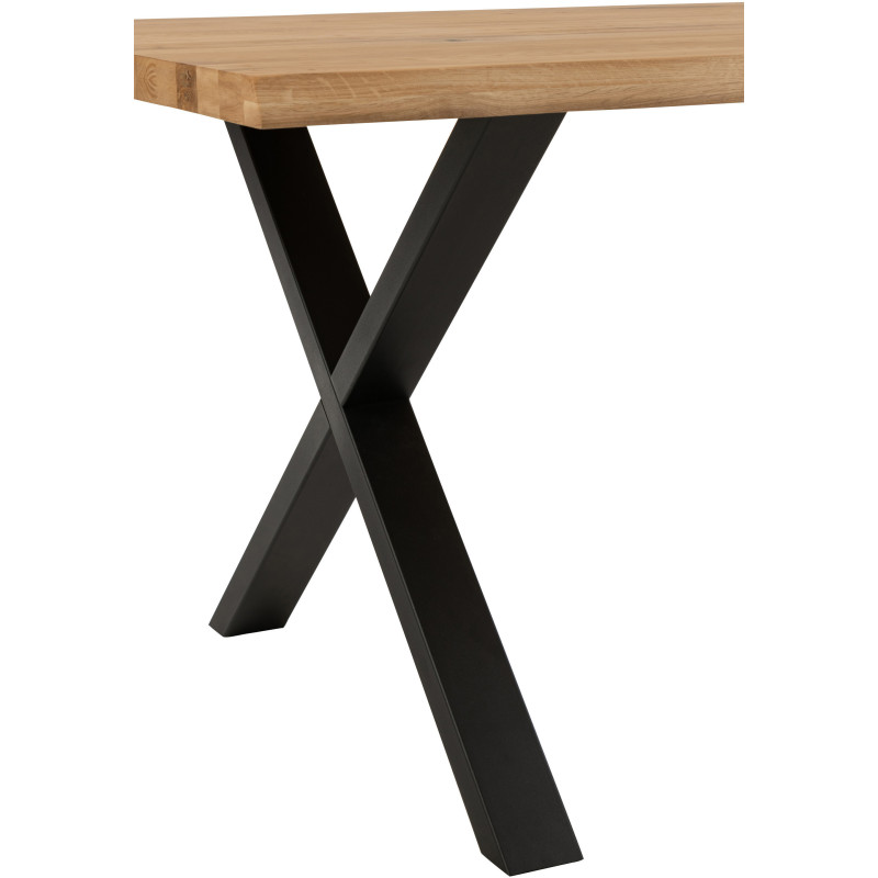 Pied de table à manger Croix en Métal Noir Victoria - 5