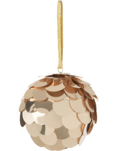 Boule de Noël Sequins en Plastique Champagne - 1