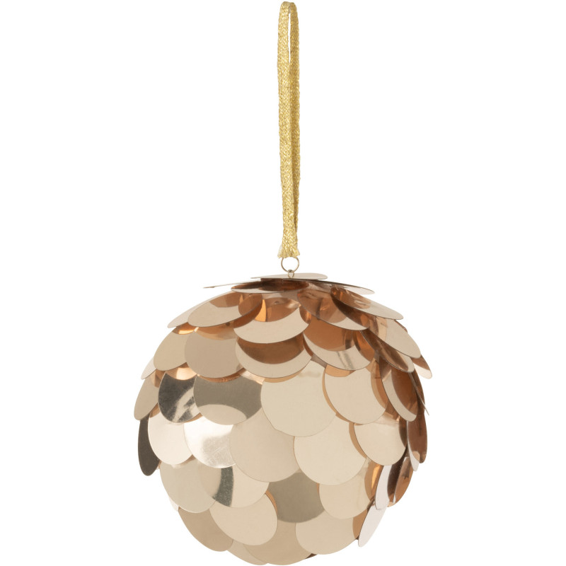 Boule de Noël Sequins en Plastique Champagne - 1