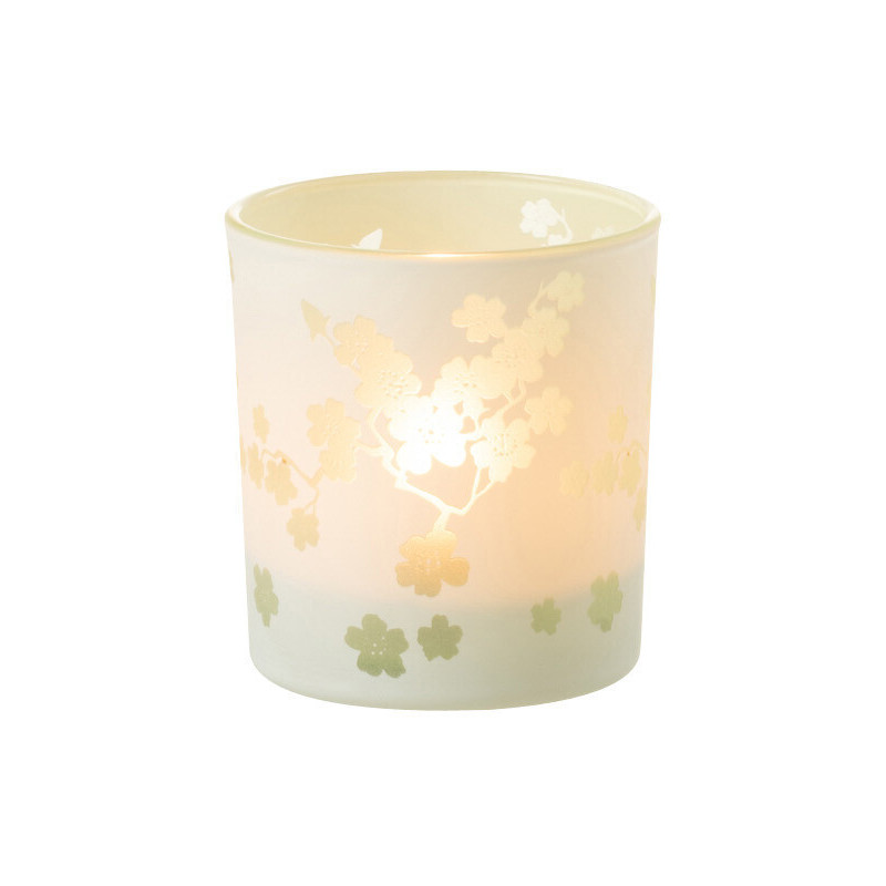 Photophore original Fleurs Diamètre 7 cm en Verre Vert Harmiana - 3