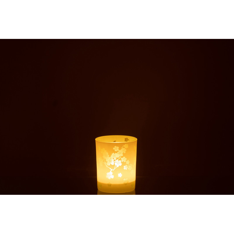 Photophore original Fleurs Diamètre 10 cm en Verre Vert Harmiana - 4