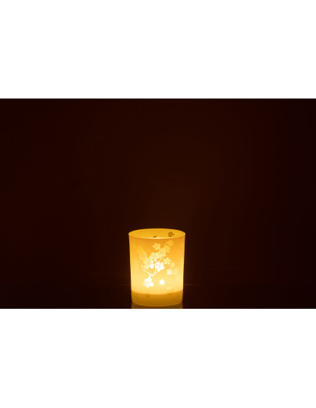 Photophore original Fleurs Diamètre 10 cm en Verre Vert Harmiana - 4