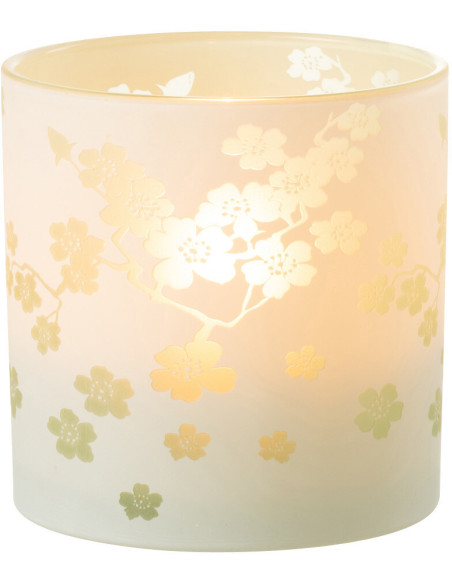 Photophore original Fleurs XL Diamètre 15 cm en Verre Vert Harmiana - 3