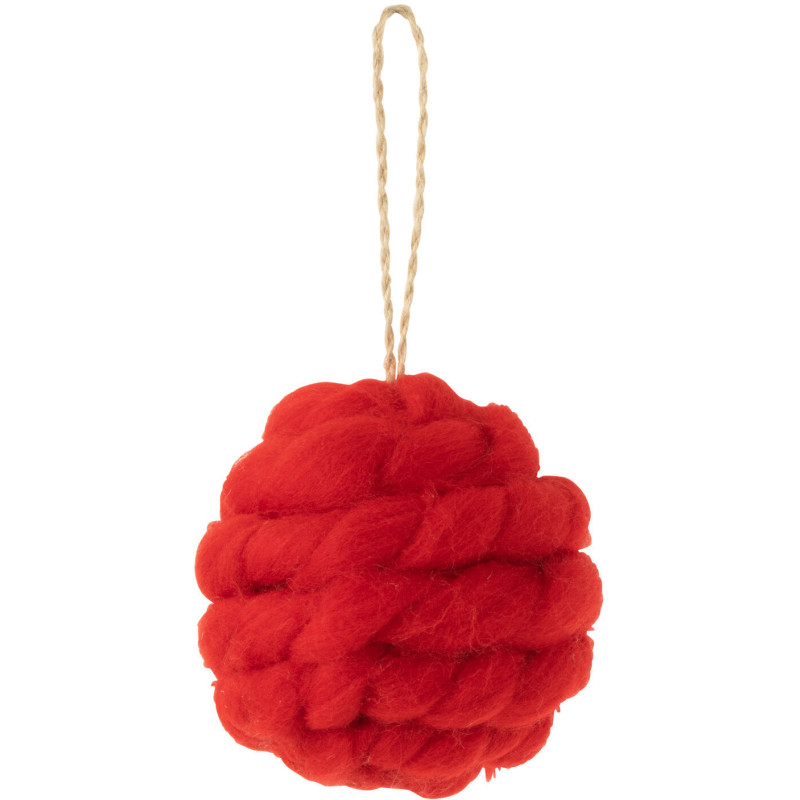Boule de Noël Pelote de laine en Polyester Rouge - 1