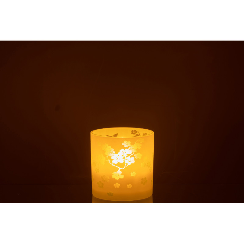 Photophore original Fleurs XL Diamètre 15 cm en Verre Vert Harmiana - 4