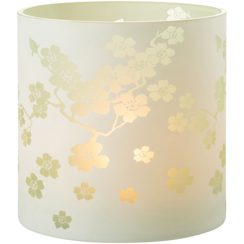 Photophore original Fleurs XXL Diamètre 24 cm en Verre Vert Harmiana - 3