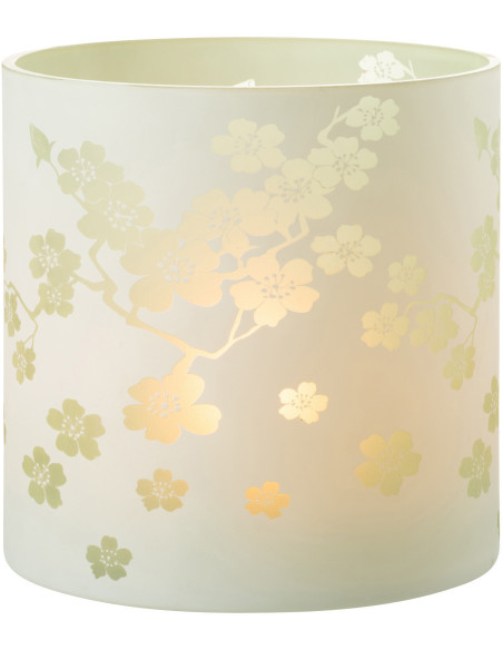 Photophore original Fleurs XXL Diamètre 24 cm en Verre Vert Harmiana - 3