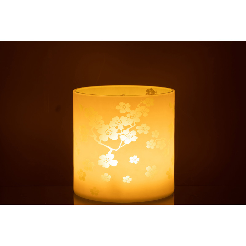 Photophore original Fleurs XXL Diamètre 24 cm en Verre Vert Harmiana - 4