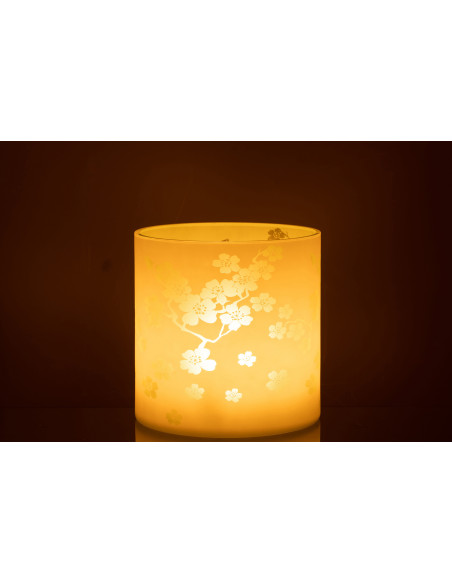 Photophore original Fleurs XXL Diamètre 24 cm en Verre Vert Harmiana - 4