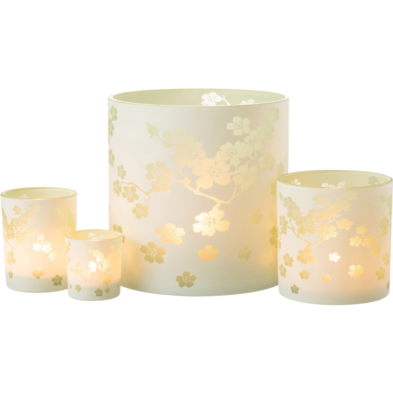 Photophore original Fleurs XXL Diamètre 24 cm en Verre Vert Harmiana - 6