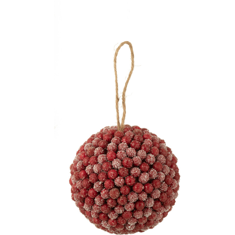 Boule de Noël XXL Baies en Plastique Rouge - 1