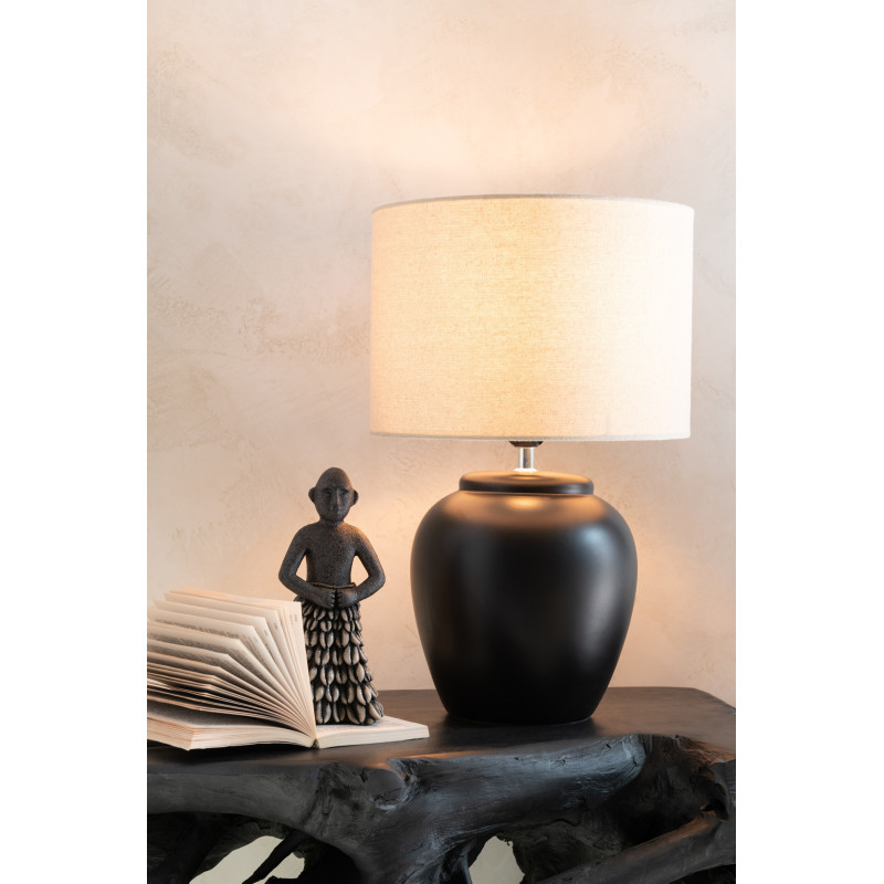 Statuette déco ethnique Homme débout Hauteur 21 cm en Résine Noir Prynel - 2