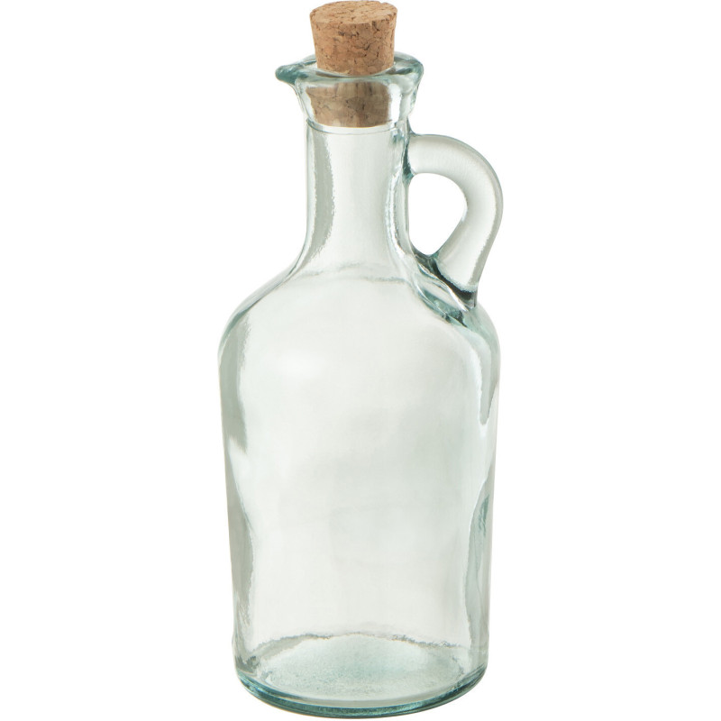 Carafe originale 250 ml avec bouchon en Verre recyclé Transparent Liège Naturel Kalira - 1