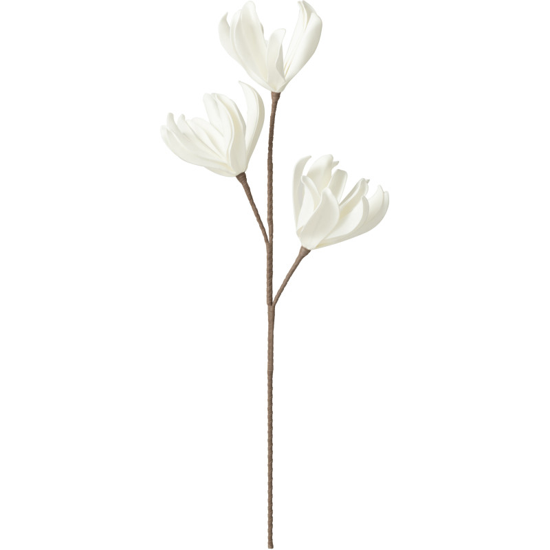 Branche Fleurs artificielles XXL réaliste Hauteur 95 cm en Mousse Eva Blanc Plastique Marron - 1