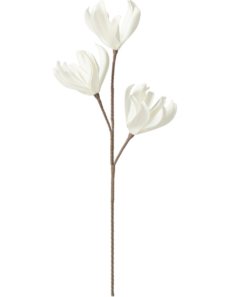 Branche Fleurs artificielles XXL réaliste Hauteur 95 cm en Mousse Eva Blanc Plastique Marron - 1