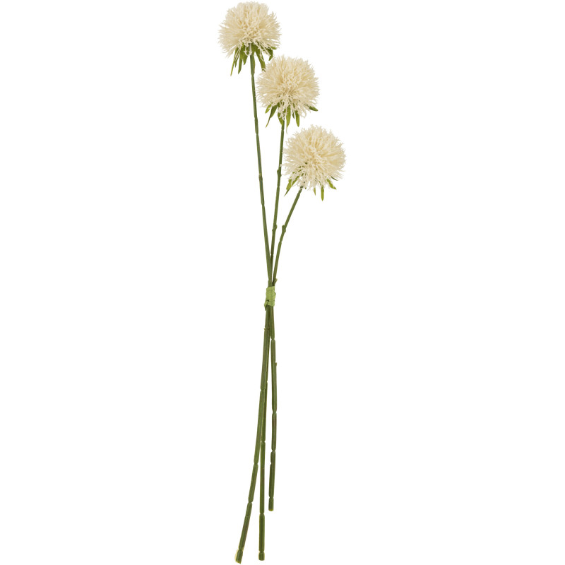 Bouquet Fleurs artificielles XL réaliste Alium Hauteur 60 cm en Plastique Blanc Vert - 1