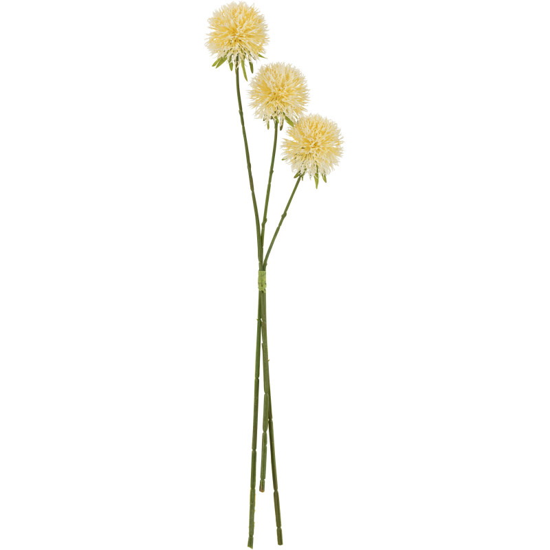 Bouquet Fleurs artificielles XL réaliste Alium Hauteur 60 cm en Plastique Jaune Vert - 1