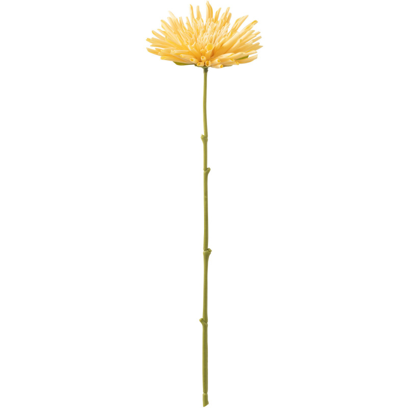 Fleur artificielle réaliste Chrysanthème Hauteur 41 cm en Plastique Jaune clair Vert - 1