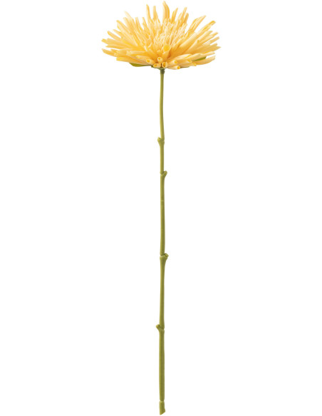 Fleur artificielle réaliste Chrysanthème Hauteur 41 cm en Plastique Jaune clair Vert - 1