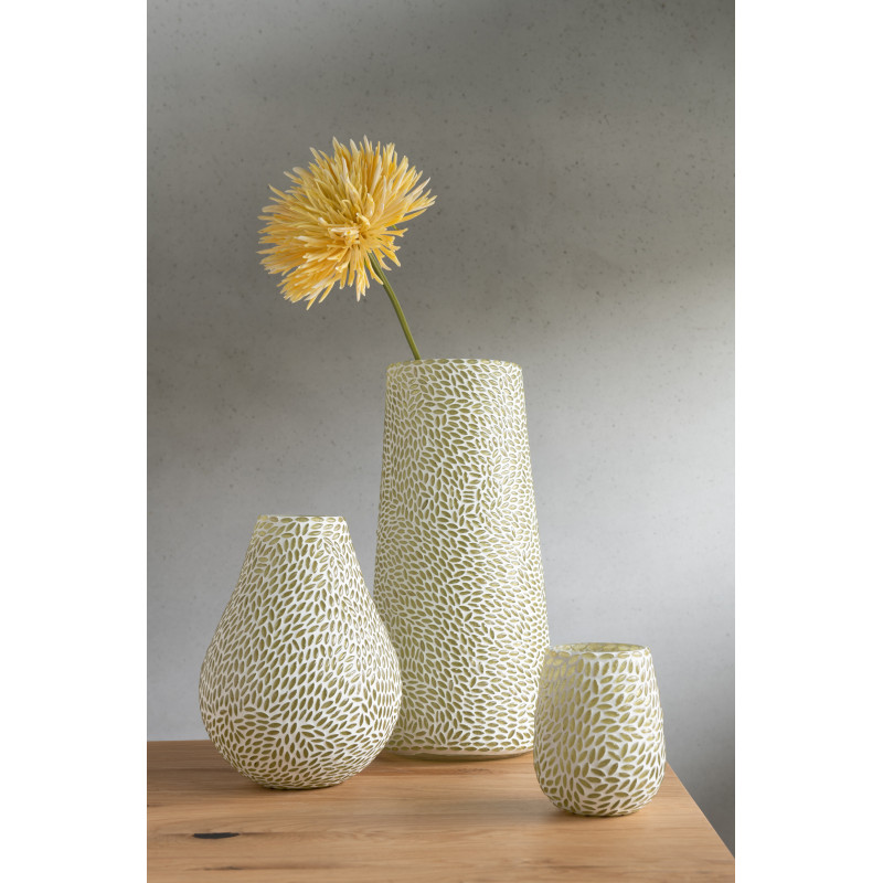 Fleur artificielle réaliste Chrysanthème Hauteur 41 cm en Plastique Jaune clair Vert - 2