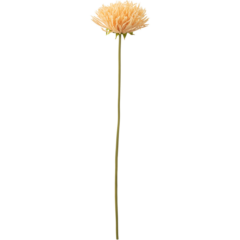 Fleur artificielle XL réaliste Chrysanthème Hauteur 60 cm en Plastique Orange clair Vert - 1