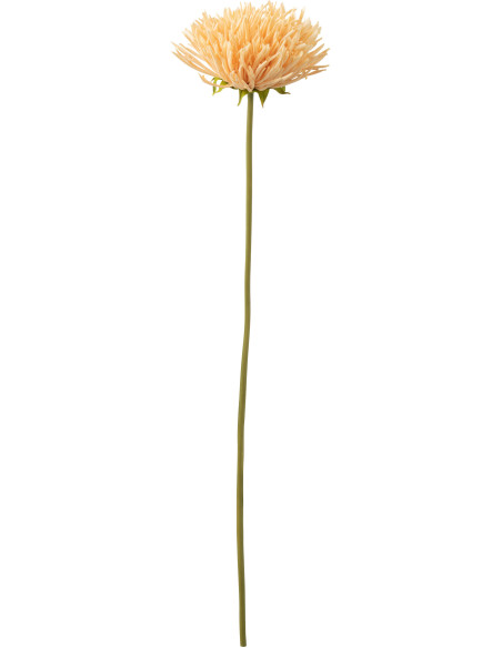Fleur artificielle XL réaliste Chrysanthème Hauteur 60 cm en Plastique Orange clair Vert - 1