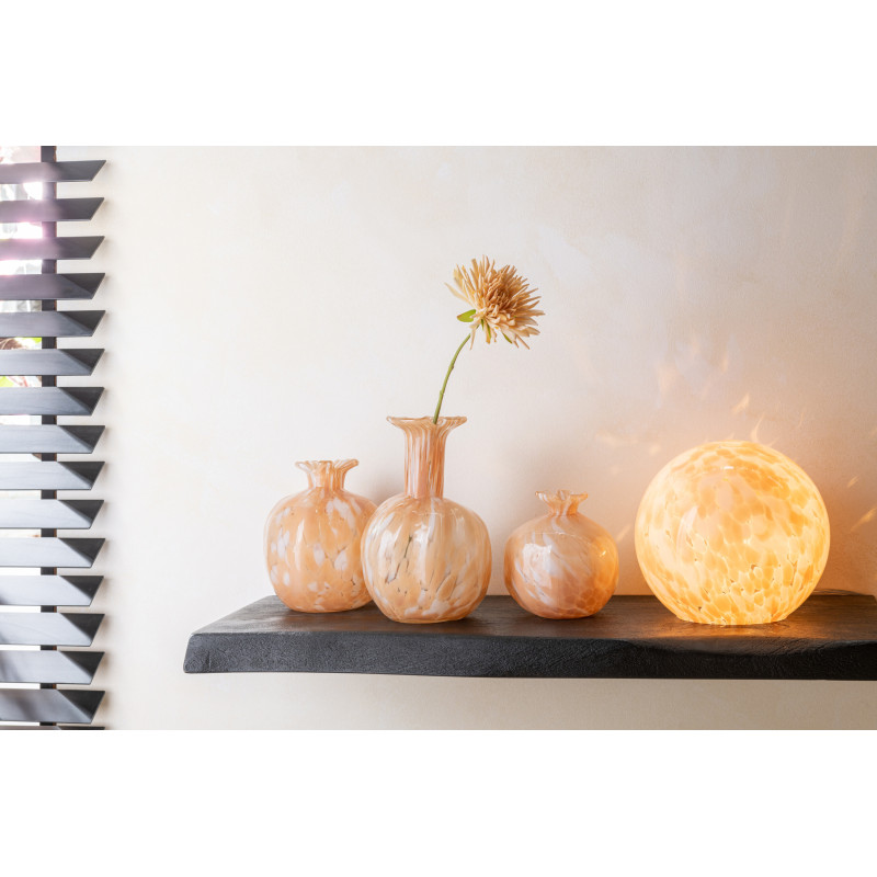 Fleur artificielle XL réaliste Chrysanthème Hauteur 60 cm en Plastique Orange clair Vert - 2